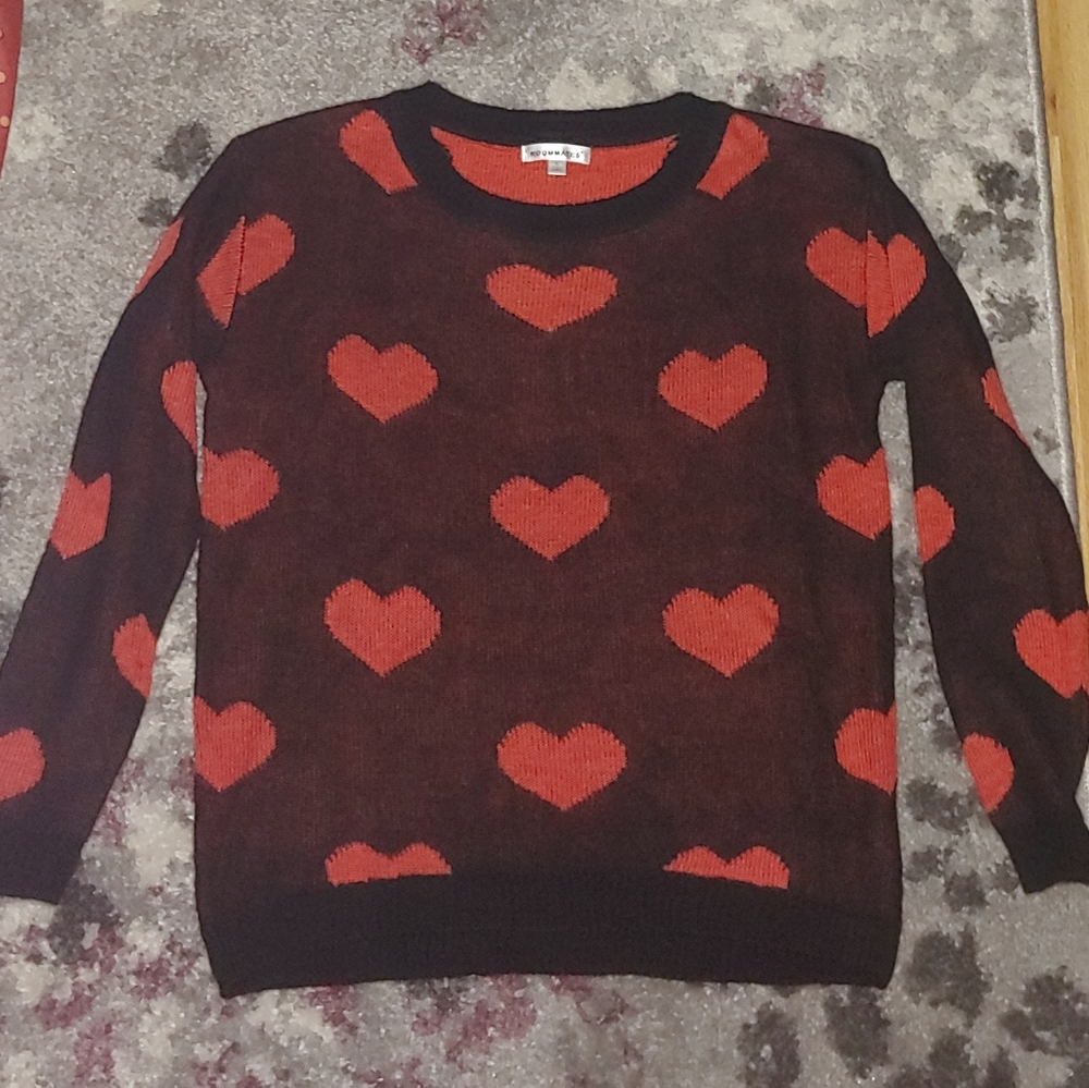 Roommates Soft Heart Sweater Size L